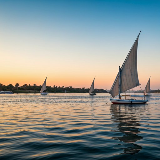 Nile Felucca at sunset
