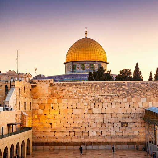 Old City of Jerusalem at golden hour